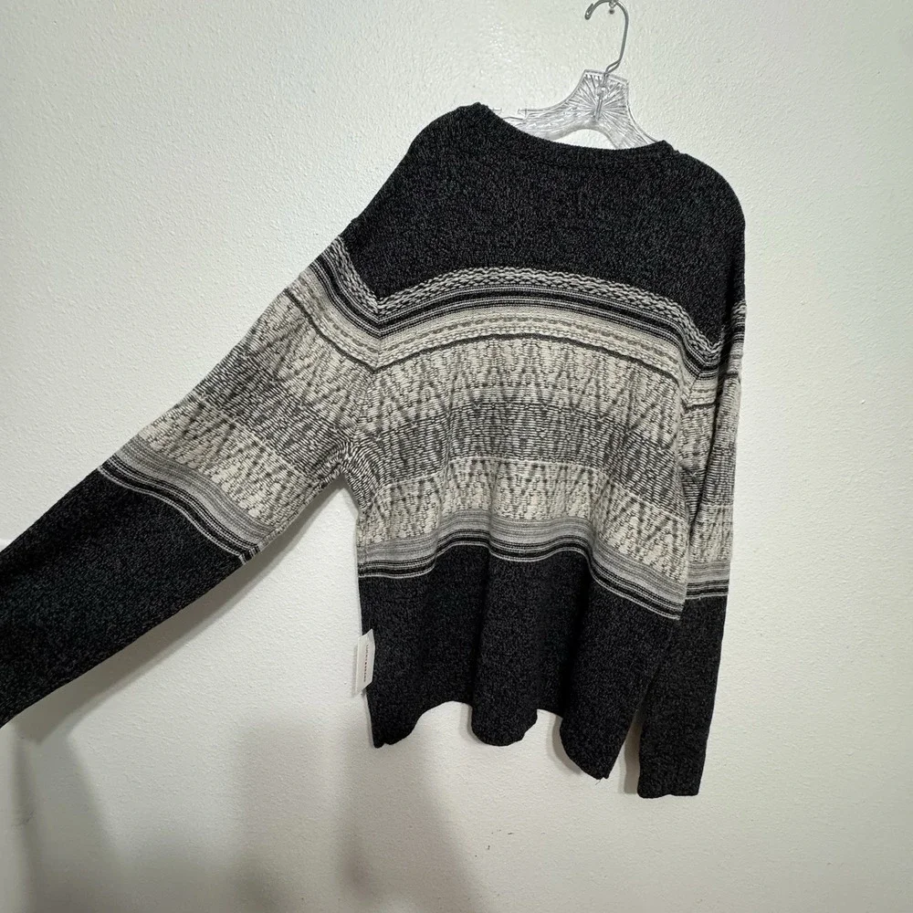 Lucky Brand Intarsia Men's Crew‎ Neck Sweater 2XL Nylon Wool Alpaca